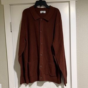 Goodfellow & Co Chestnut Ribbed Knit Cardigan
